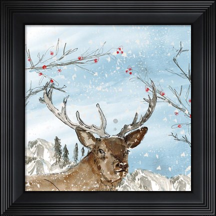 Framed Reindeer Print