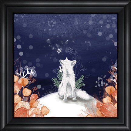Framed Snow Fox Print