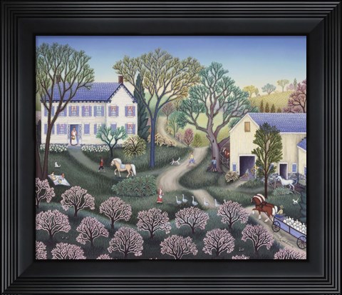 Framed Spring Farm Print