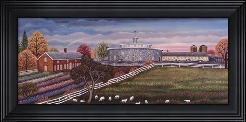 Framed Shaker Round Barn A Print