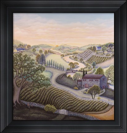Framed Early Morning Fishing Print
