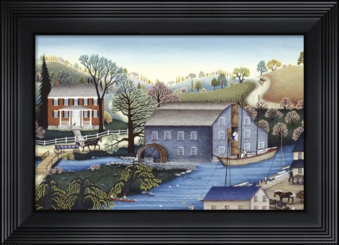 Framed Saddle Rock Grist Mill Print
