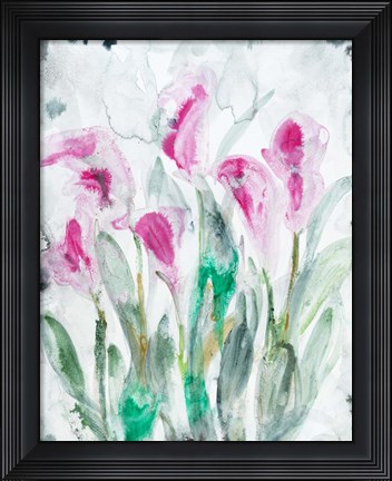 Framed Gold leaf Cyclamen 2 Print