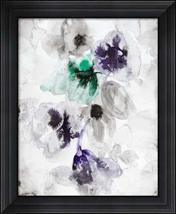 Framed Pansy Indigo 1 Print