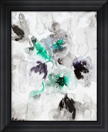 Framed Pansy Indigo 2 Print