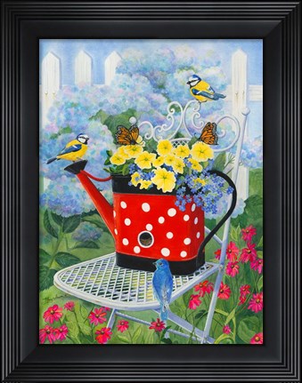 Framed La Polka Dot Manor Print