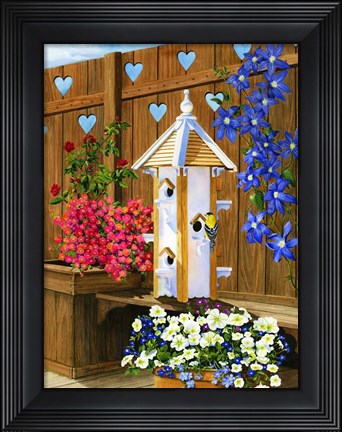 Framed Mothers Day Birdhouse Print