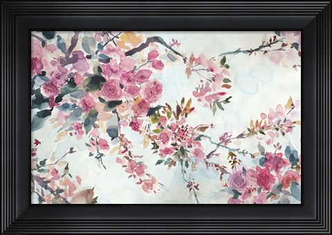 Framed Cherry Blossoms Morning Print