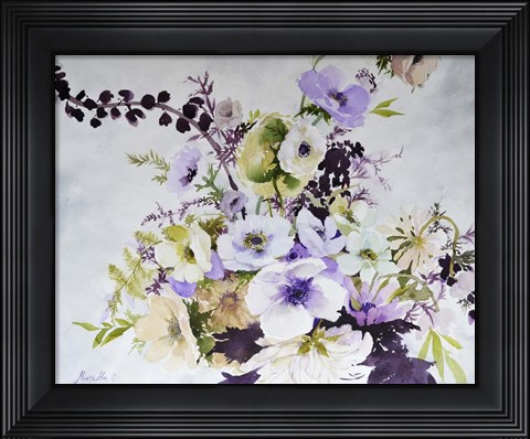 Framed Purple Bouquet Print