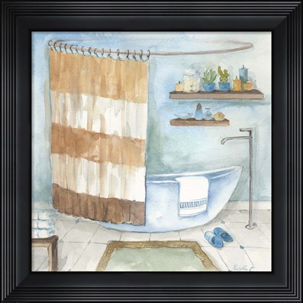 Framed Contemporary Bathroom I Print