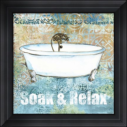 Framed Golden Bathroom I A Print