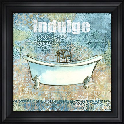 Framed Golden Bathroom II A Print