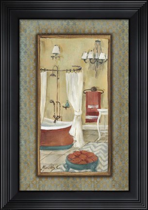 Framed Luxurious Bathroom I Print
