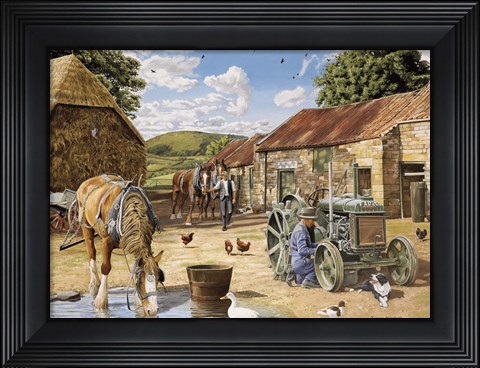 Framed Back From The Fields Print