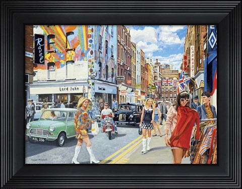 Framed Carnaby Street in the 60s Print