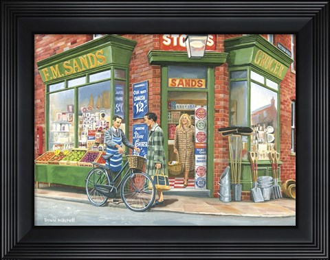Framed Corner Shop Print