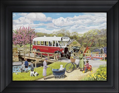 Framed Old Swing Bridge Print