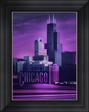 Framed Violet Chicago Print