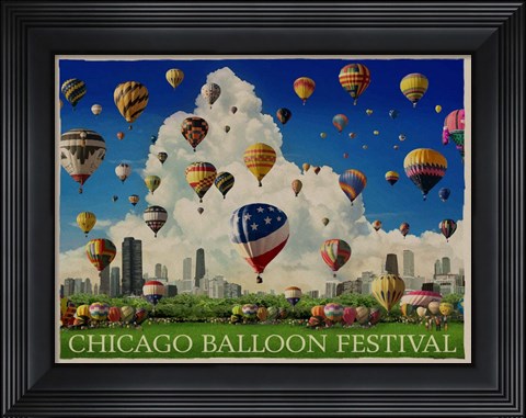 Framed Chicago Baloon Fest Print