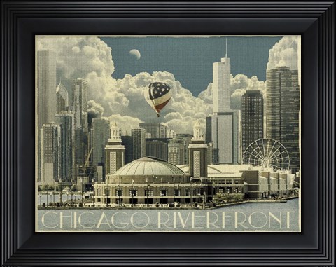 Framed Chicago River Cruise Day Print