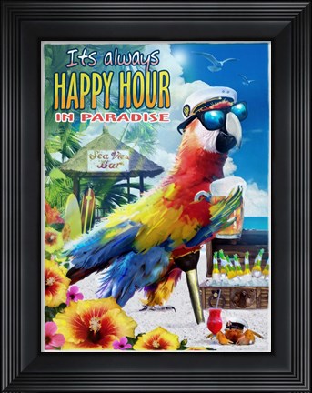 Framed Island Time Print