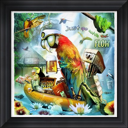 Framed Go With The Flow Print