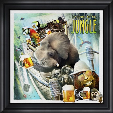 Framed Welcome to the Jungle 1 Print