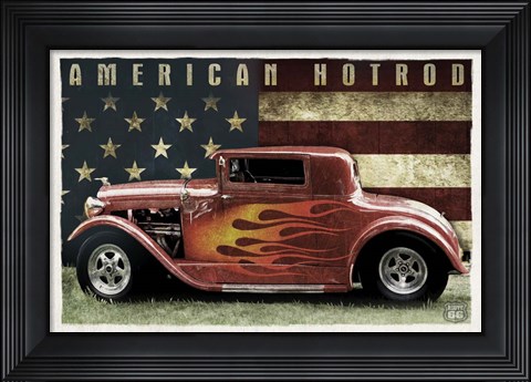 Framed American Hot Rod Print
