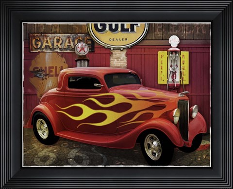 Framed Route 66 Garage Print