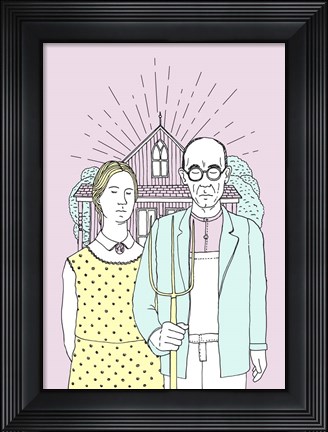 Framed American Gothic Pop Print