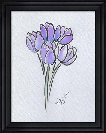 Framed Purple Tulips Print