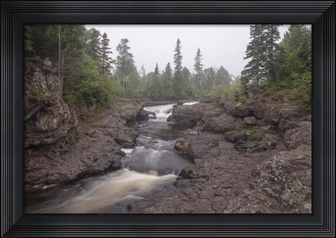 Framed Lake Superior, North Shore 4 Print