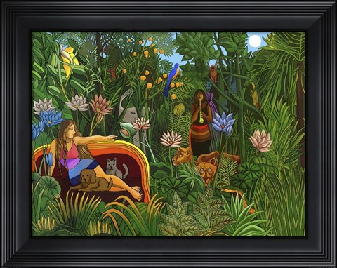 Framed Rousseaus Cat Print