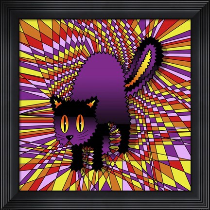 Framed Spooky Cat Print