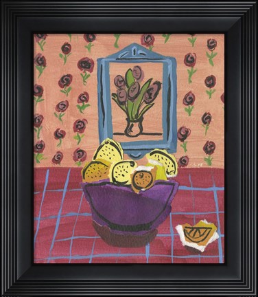 Framed Pink Wallpapering Print
