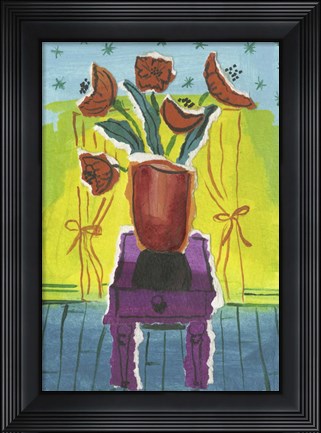 Framed Poppies Yellow Room Print