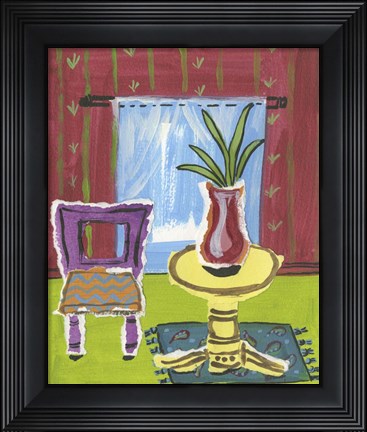 Framed Sunroom with Vase Print