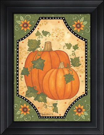 Framed Pumpkins &amp; Sunflowers Print