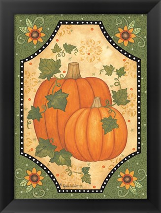 Framed Pumpkins &amp; Sunflowers Print