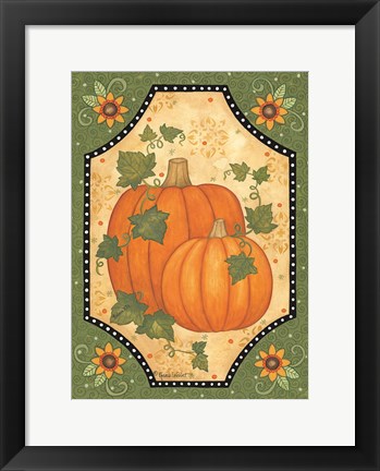 Framed Pumpkins &amp; Sunflowers Print