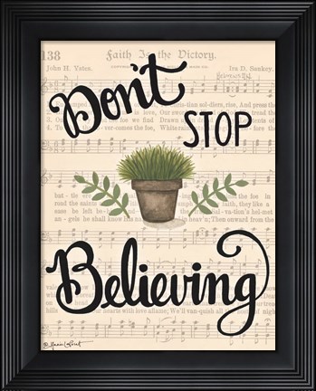Framed Don&#39;t Stop Believing Print