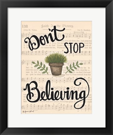 Framed Don&#39;t Stop Believing Print