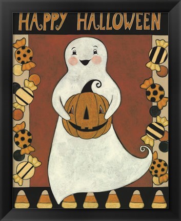 Framed Ghosts with Treats Print
