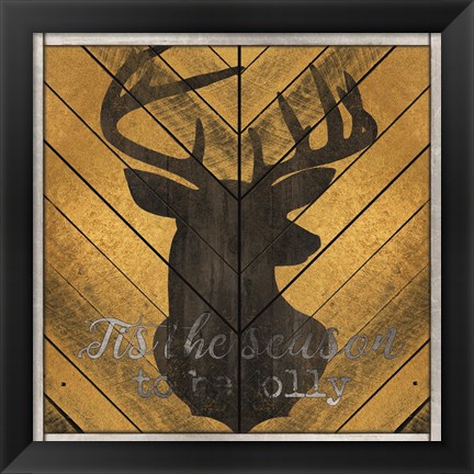 Framed Tis the Season Deer Print