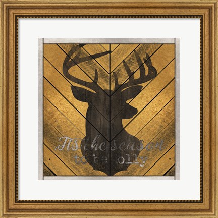 Framed Tis the Season Deer Print