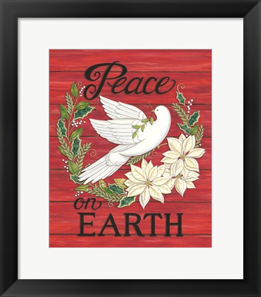 Framed Peace Dove Print