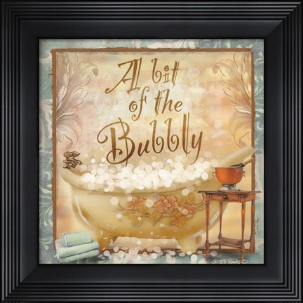 Framed Bit of the Bubbly Print