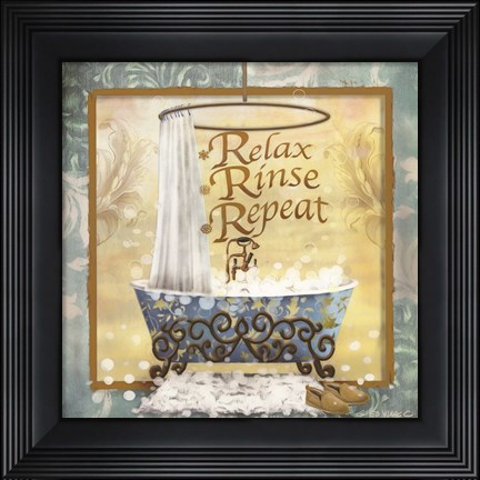 Framed Relax, Rinse, Repeat Print