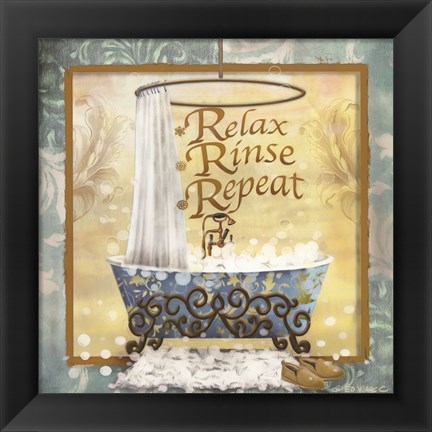 Framed Relax, Rinse, Repeat Print