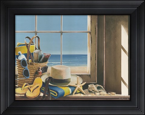 Framed Day at the Beach Print